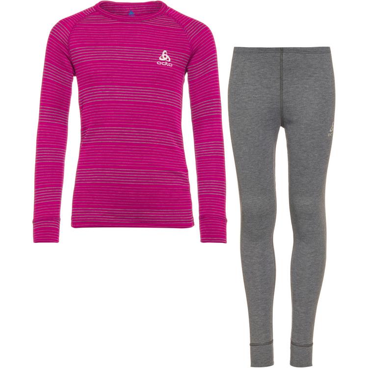 Odlo Odlo ACTIVE WARM ECO W&auml;scheset Kinder - odlo steel grey melange-festival fuchsia - 0 | SportScheck
