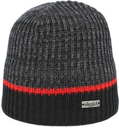 Eisglut Merino Torina Merino Beanie schwarz-rot