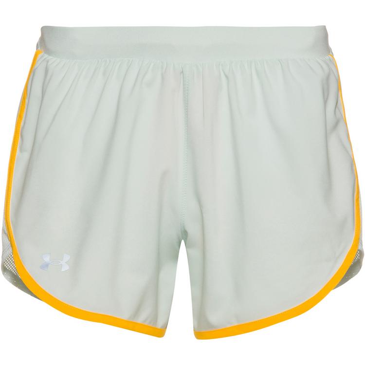 Under Armour Under Armour Fly By Elite Funktionsshorts Damen - illusion green-orange ice-reflective - 0 | SportScheck