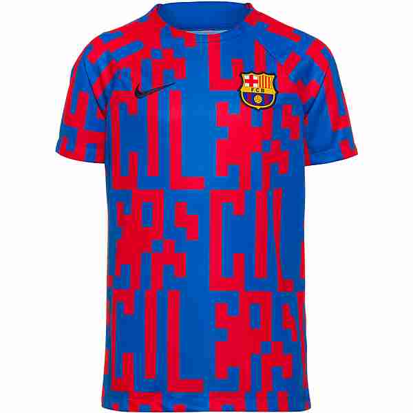 Nike FC Barcelona Prematch Heim Funktionsshirt Kinder signal blue-signal blue-obsidian