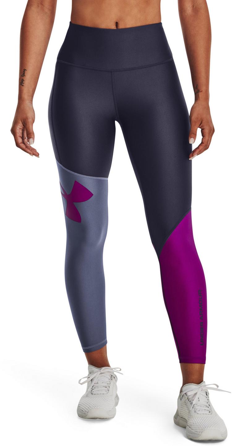 Under Armour Under Armour Heatgear Tights Damen - tempered steel-aurora purple-strobe - 0 | SportScheck