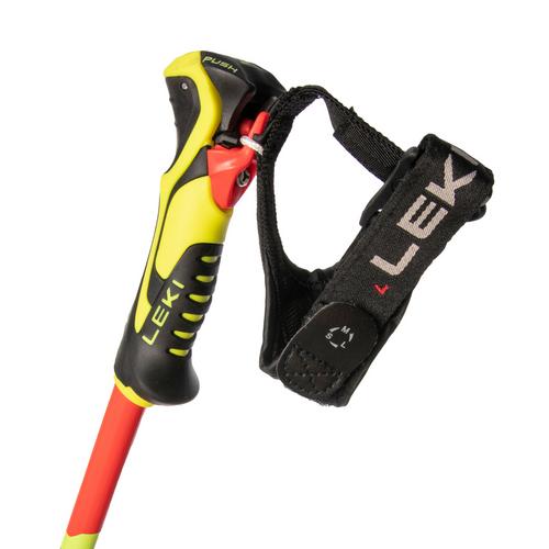 Rückansicht von LEKI WCR Lite SL 3D Skistock Kinder bright red-black-neonyellow