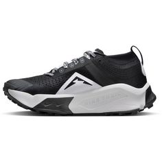 Rückansicht von Nike ZOOMX ZEGAMA TRAIL Trailrunning Schuhe Damen black-white