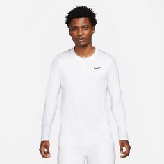 Rückansicht von Nike COURT ADVANTAGE Tennisshirt Herren white-white-black