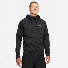 Rückansicht von Nike Therma Trainingsjacke Herren black-black-white
