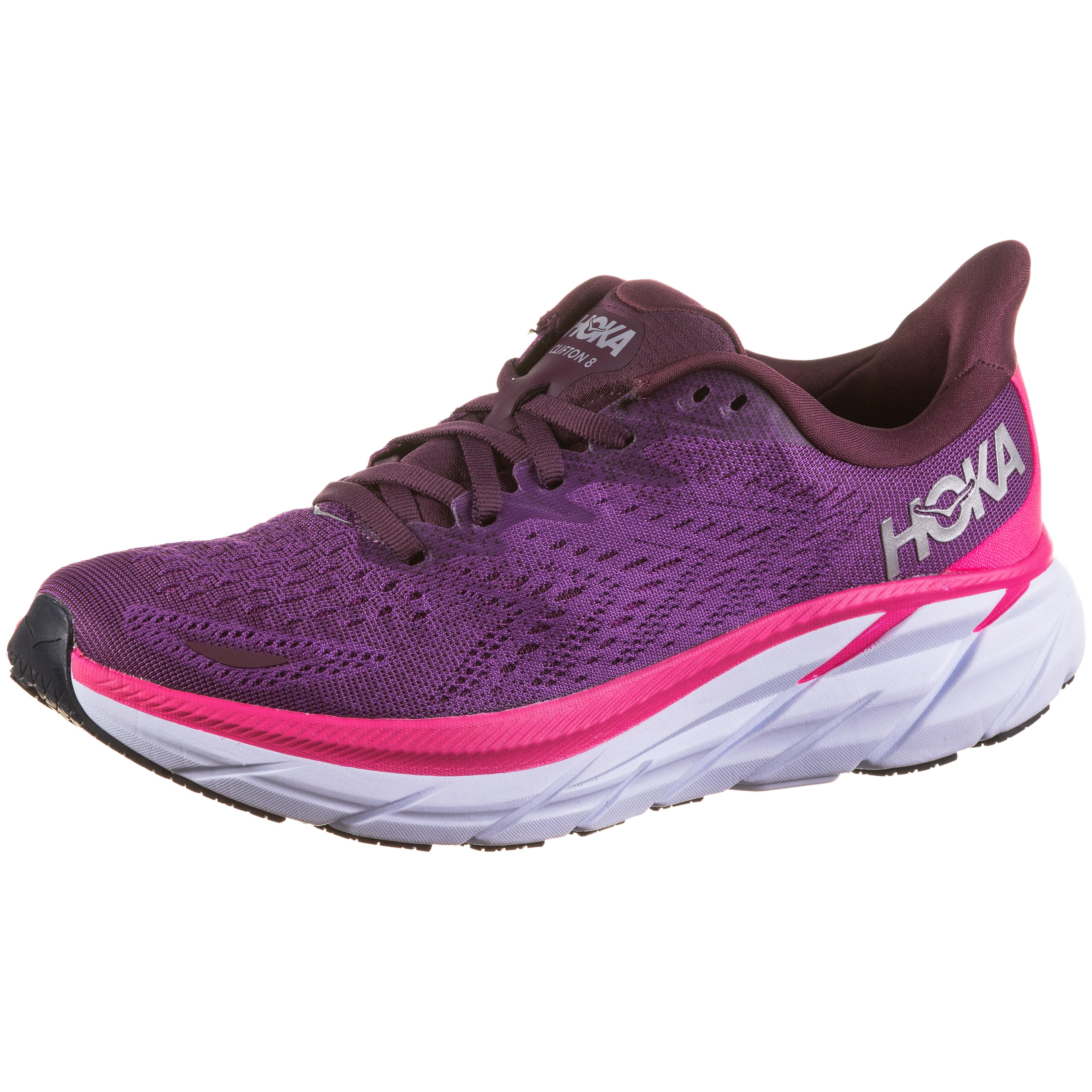 HOKA CLIFTON 8 Laufschuhe Damen grape wine-beautyberry im Online Shop ...