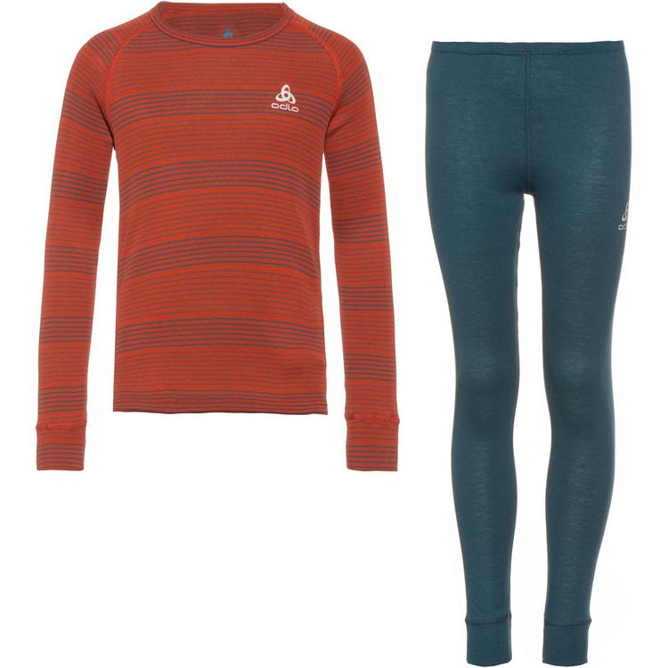 Odlo Odlo ACTIVE WARM ECO W&auml;scheset Kinder - blue wing teal-ketchup - 0 | SportScheck