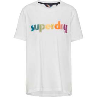 Superdry Vintage Rainbow T-Shirt Damen optic