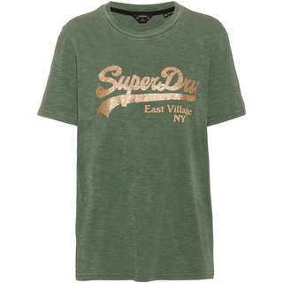 Superdry Vintage Borough T-Shirt Damen dark grey green