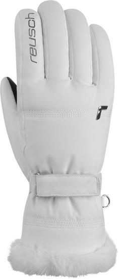 Rückansicht von Reusch Luna Skihandschuhe Damen white