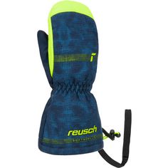 Rückansicht von Reusch Maxi R-TEX® XT Skihandschuhe Kinder dress blue-safety yellow