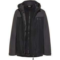 Jack Wolfskin TAUBENBERG 3IN1 Doppeljacke Herren black
