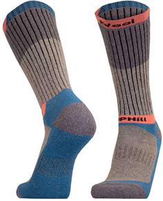 Rückansicht von UphillSport HETTA Wandersocken grey-blue