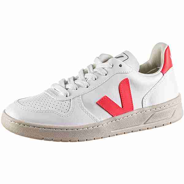 VEJA V-10 Sneaker Damen white-rose-fluo