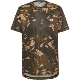The North Face Reaxion Amp Funktionsshirt Herren new taupe green snowcap mountains print
