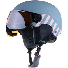 Uvex rocket jr. vis Skihelm Kinder rhino-blush mat