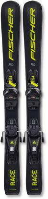 Fischer RC4 RACE JR + FJ 4 GW Carving Ski Kinder - black-yellow