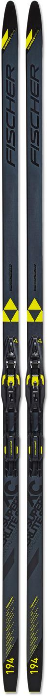 Fischer SUPERLITE CROWN EF XTRA STIFF+BDG CONTRO Langlaufski Klassik - black-blue-yellow