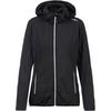 CMP WOMAN JACKET ZIP HOOD Softshelljacke Damen - nero