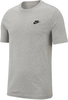 Nike NSW Club T-Shirt Herren dark grey heather-black