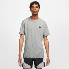 Rückansicht von Nike NSW Club T-Shirt Herren dark grey heather-black