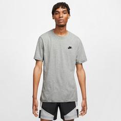 Rückansicht von Nike Club T-Shirt Herren dark grey heather-black