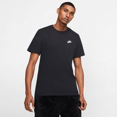 Rückansicht von Nike NSW Club T-Shirt Herren black-white