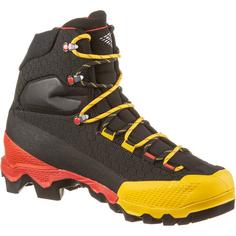 Rückansicht von La Sportiva GTX Aequilibrium ST Alpine Bergschuhe Herren black-yellow