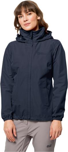 Rückansicht von Jack Wolfskin STORMY POINT 2L Regenjacke Damen night blue