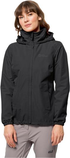 Rückansicht von Jack Wolfskin STORMY POINT 2L Regenjacke Damen black