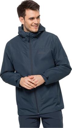 Rückansicht von Jack Wolfskin TAUBENBERG 3IN1 Doppeljacke Herren night blue