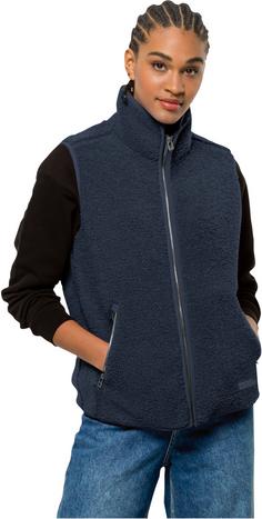 Rückansicht von Jack Wolfskin HIGH CURL Fleeceweste Damen night blue