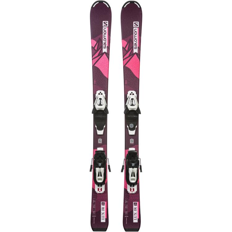 Salomon Salomon L LUX Jr S + C5 GW J75 PM Carving Ski M&auml;dchen - bordeau-pink - 0 | SportScheck