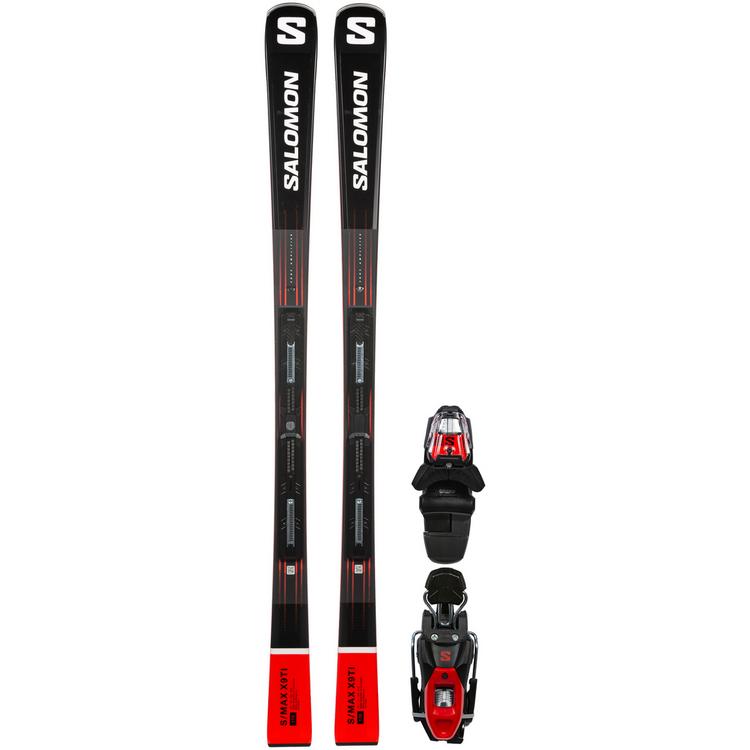 Salomon Salomon E S/MAX X9 Ti + M10 GW Carving Ski - black-red-white - 0 | SportScheck