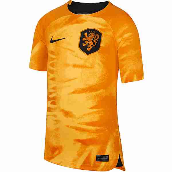 Nike Niederlande 2022 Heim Fußballtrikot Kinder laser orange-black