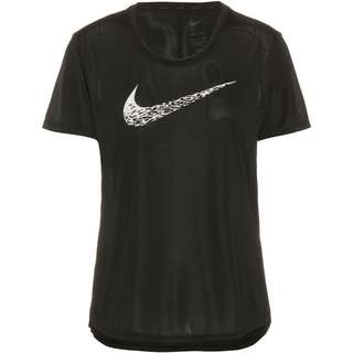 Nike SWOOSH RUN Funktionsshirt Damen black-white