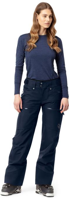 Rückansicht von Norrøna GORE-TEX Lofoten Skihose Damen indigo night