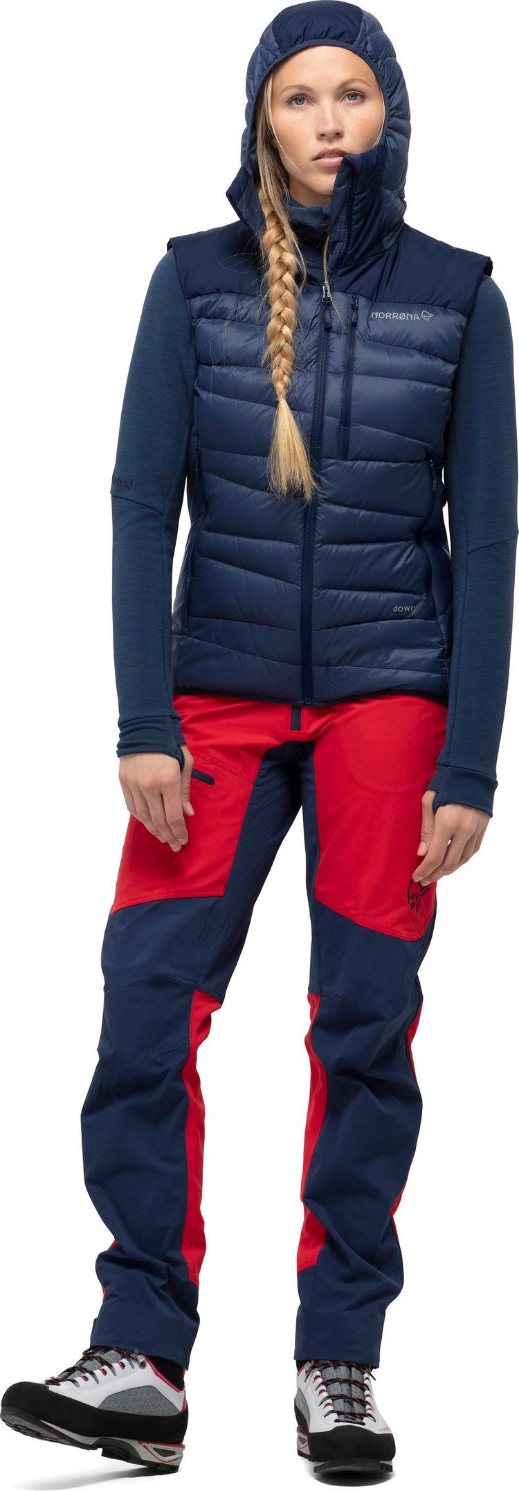 Norr&oslash;na Norr&oslash;na Falketind 750 Kapuzenweste Damen - indigo night - 0 | SportScheck