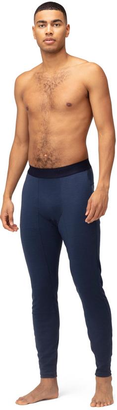 Rückansicht von Norrøna Merino pureUII Thermounterhose Herren indigo night