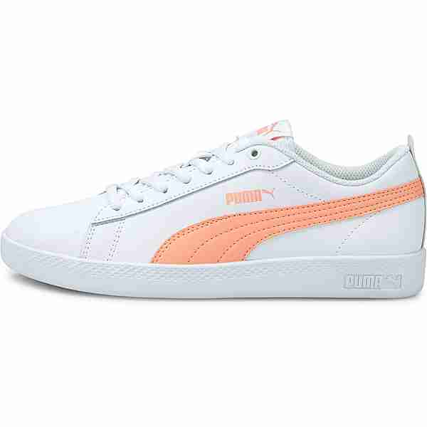 PUMA Smash V2 L Sneaker Damen puma white-apricot blush-puma black