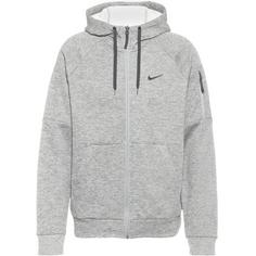 Nike Therma Trainingsjacke Herren dk grey heather-particle grey-black