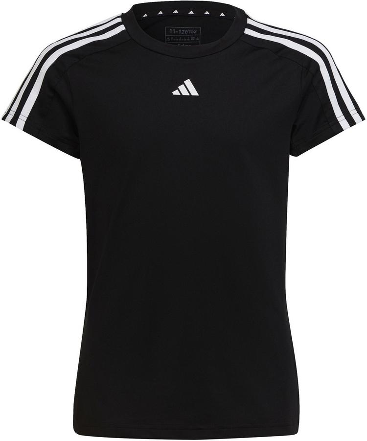 adidas adidas TRAIN ESSENTIALS 3 STRIPES Funktionsshirt M&auml;dchen - black-white - 0 | SportScheck
