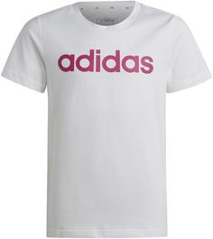 adidas T-Shirt Kinder white-semi lucid fuchsia
