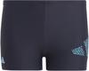 adidas 3 BAR Badehose Jungen - legend ink-signal cyan
