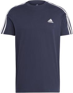 adidas ESSENTIALS SINGLE JERSEY 3-STREIFEN T-Shirt Herren legend ink-white