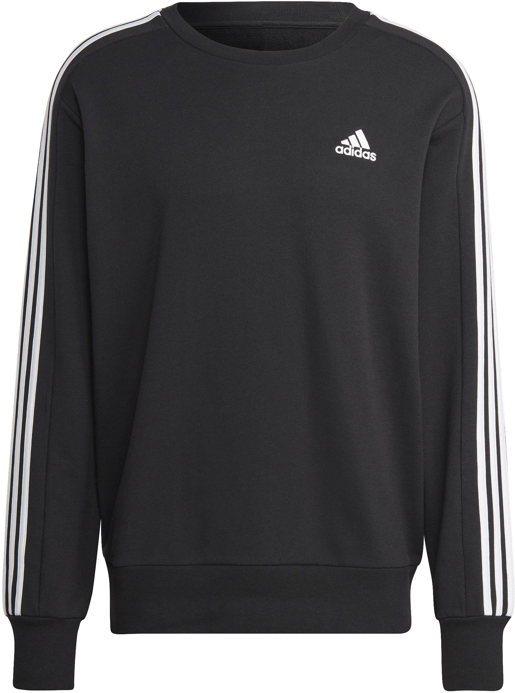 Adidas ESSENTIALS FRENCH TERRY 3 STREIFEN Sweatshirt Herren black im Online Shop von SportScheck kaufen