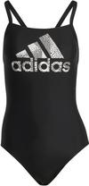 adidas BIG LOGO SUIT Schwimmanzug Damen - black-white
