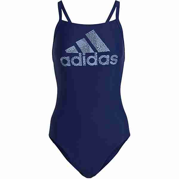 adidas BIG LOGO SUIT Schwimmanzug Damen victory blue-blue dawn