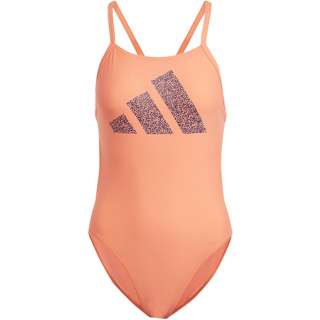adidas 3BARS PR SUIT Schwimmanzug Damen coral fusion-shadow navy