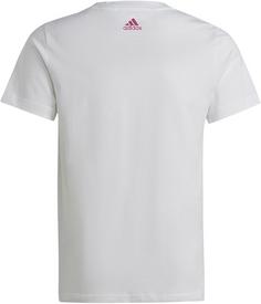 Rückansicht von adidas T-Shirt Kinder white-semi lucid fuchsia